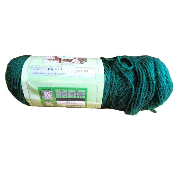 I Love This Yarn Green Acrylic Sport Weight 230 Yards Knit Crochet Craft - Picture 2 of 2
